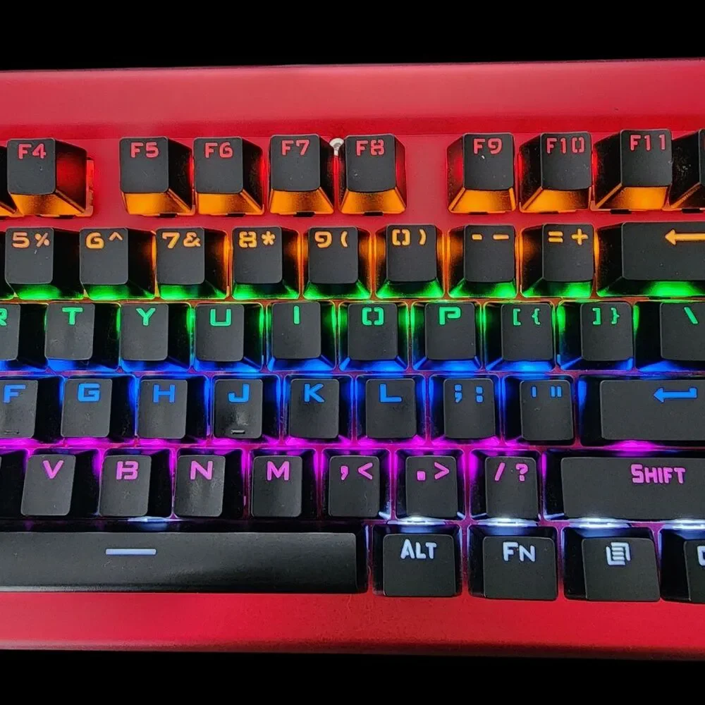 ​EasySMX SI-2029 Mechanical Gaming Keyboard RGB Backlit Red Aluminum Wired USB